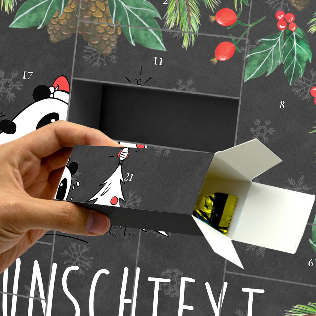 Personalisierter Befüllbarer Adventskalender Panda Weihnachtszeit Befüllbarer Adventskalender, Adventskalender zum selbst befüllen