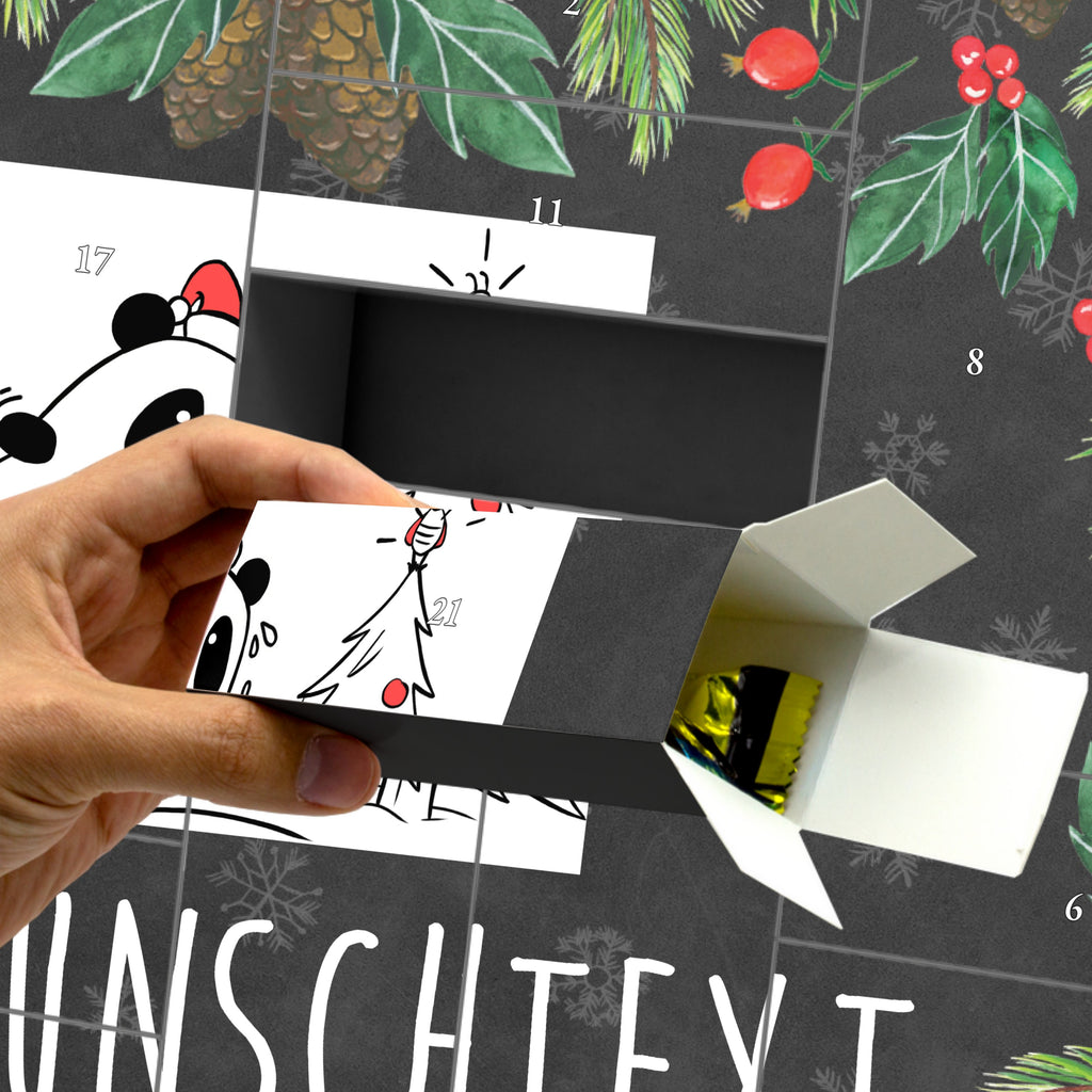 Personalisierter Befüllbarer Adventskalender Panda Weihnachtszeit Befüllbarer Adventskalender, Adventskalender zum selbst befüllen