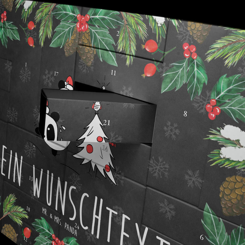 Personalisierter Befüllbarer Adventskalender Panda Weihnachtszeit Befüllbarer Adventskalender, Adventskalender zum selbst befüllen