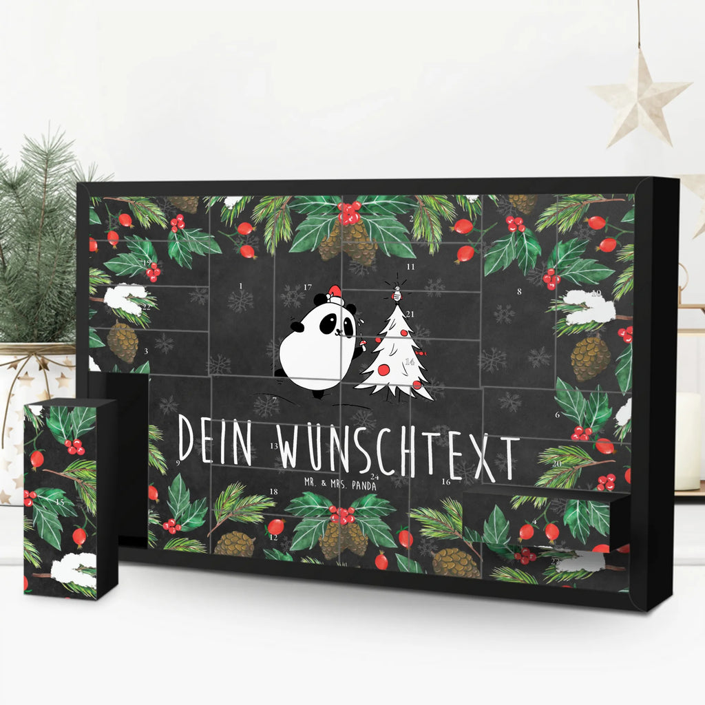 Personalisierter Befüllbarer Adventskalender Panda Weihnachtszeit Befüllbarer Adventskalender, Adventskalender zum selbst befüllen