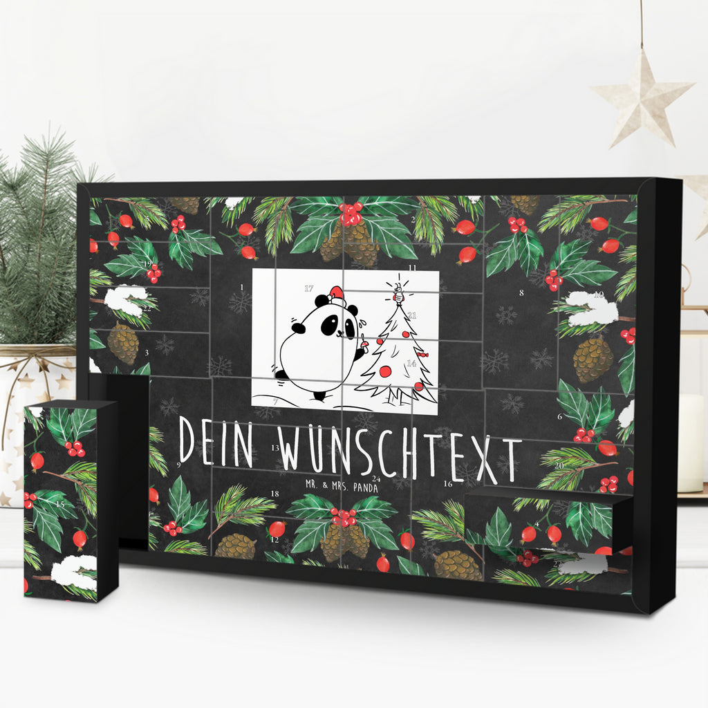 Personalisierter Befüllbarer Adventskalender Panda Weihnachtszeit Befüllbarer Adventskalender, Adventskalender zum selbst befüllen