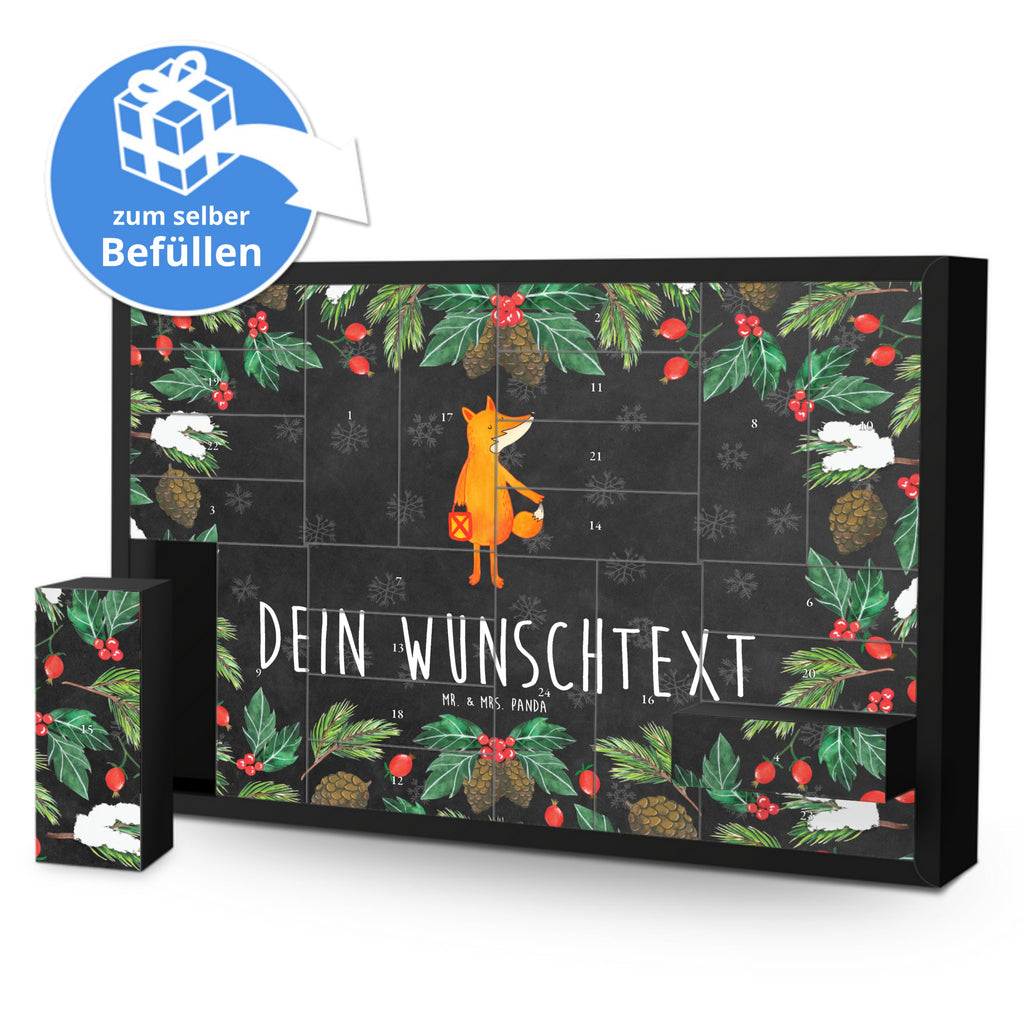 Personalisierter Befüllbarer Adventskalender Fuchs Laterne Befüllbarer Adventskalender, Adventskalender zum selbst befüllen, Fuchs, Füchse, Spruch trösten, Liebeskummer Spruch, Laterne, Sankt Martin, Laternenumzug, Aufmuntern, Cäsar Otto Hugo Flaischlen