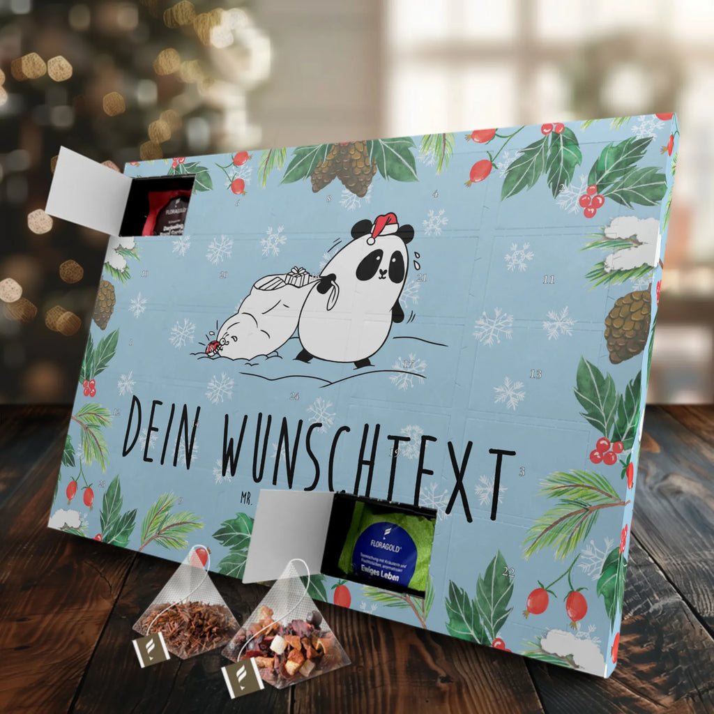 Personalisierter Tee Adventskalender Panda Weihnachten Personalisierter Tee Adventskalender