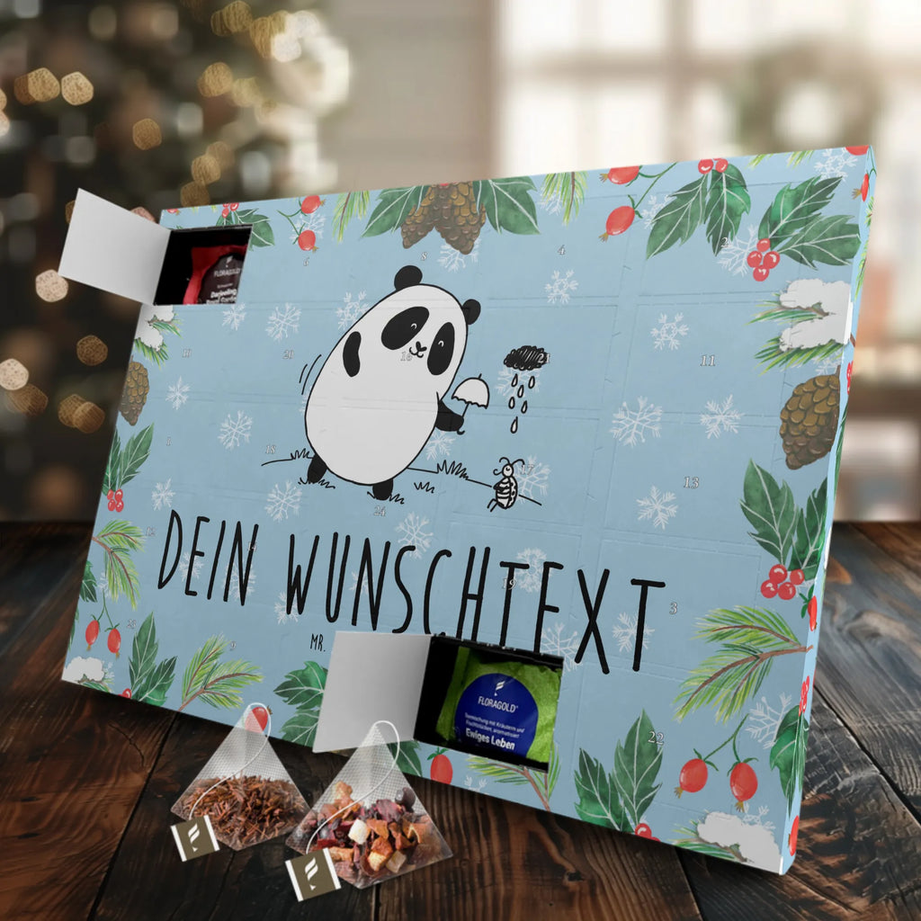 Personalisierter Tee Adventskalender Panda Zusammenhalt Personalisierter Tee Adventskalender