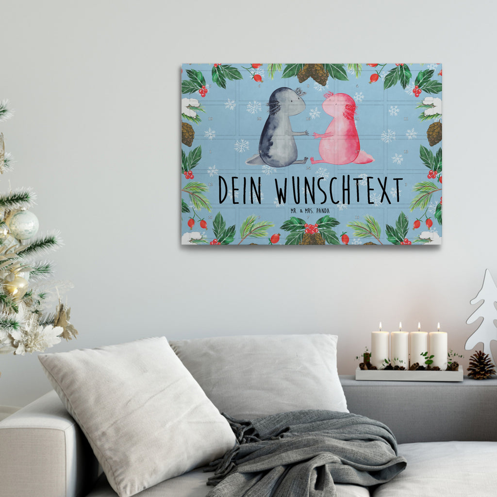 Personalisierter Tee Adventskalender Axolotl Liebe Personalisierter Tee Adventskalender, Axolotl, Molch, Axolot, Schwanzlurch, Lurch, Lurche, Liebe, große Liebe, Liebesbeweis, Freund, Verlobter, Ehemann, Jahrestag, Valentinstag