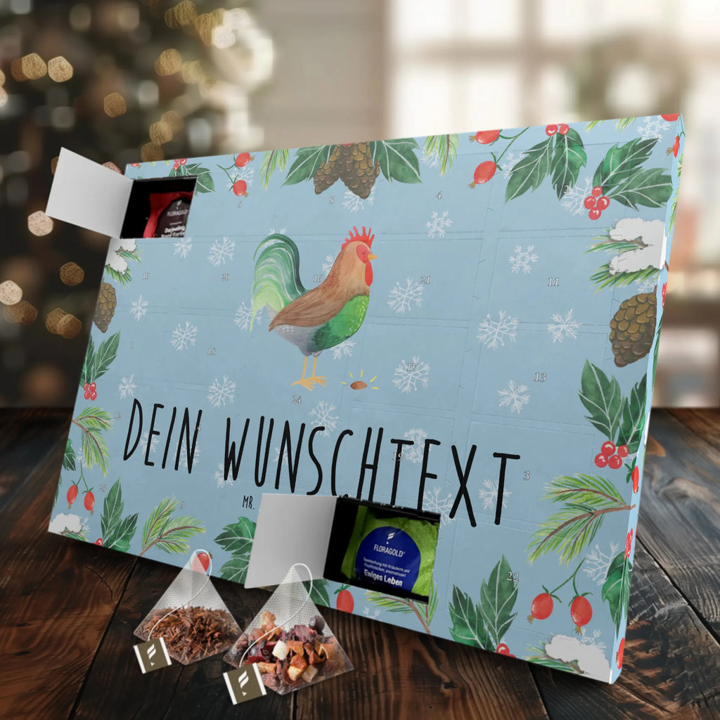 Personalisierter Tee Adventskalender Hahn Korn Personalisierter Tee Adventskalender, Bauernhof, Hoftiere, Landwirt, Landwirtin, Hahn, Korn, Henne, Eier, Natur