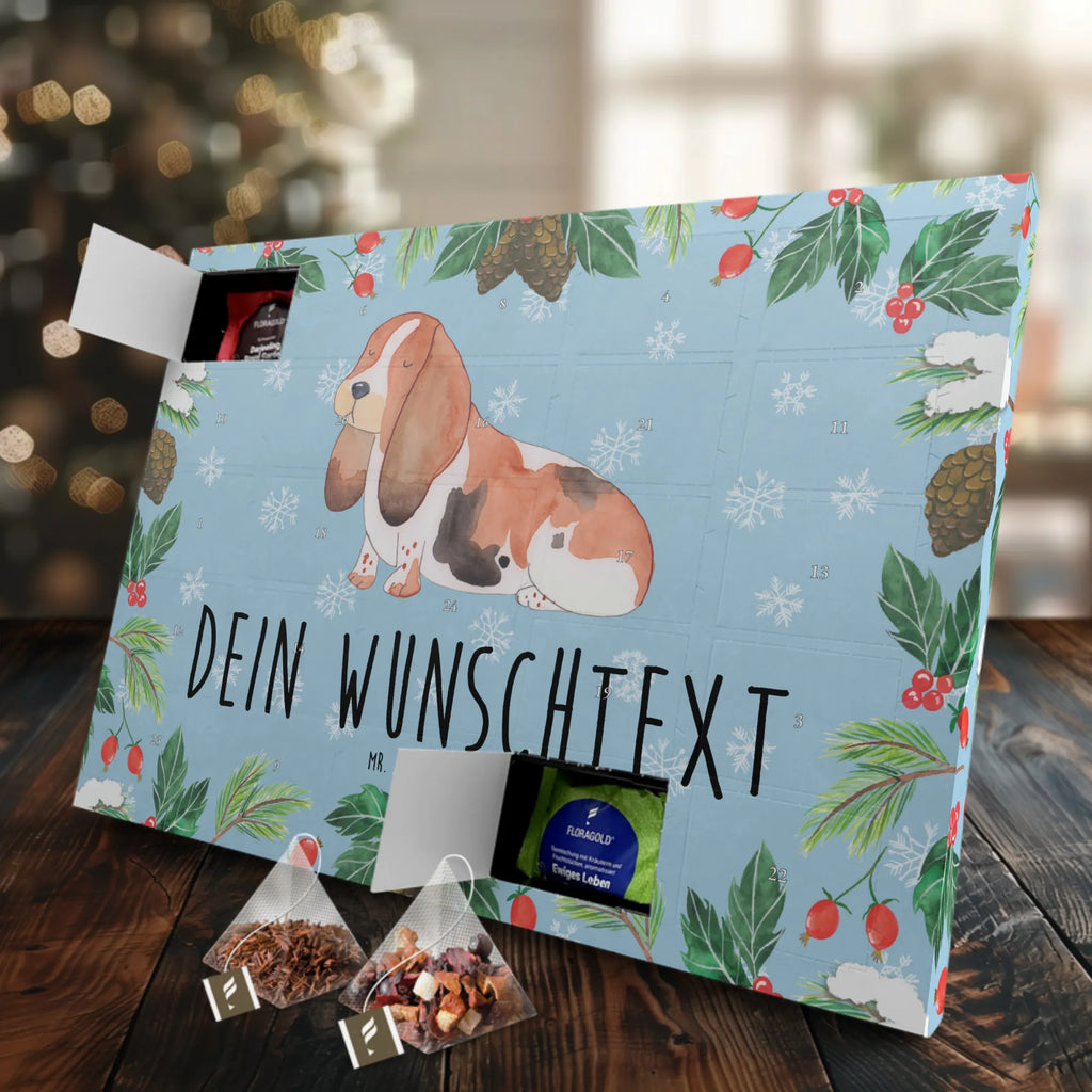 Personalisierter Tee Adventskalender Hund Basset Hound Personalisierter Tee Adventskalender, Hund, Hundemotiv, Haustier, Hunderasse, Tierliebhaber, Hundebesitzer, Sprüche, Basset Hound, Basset, Hundeliebe, kinderlos