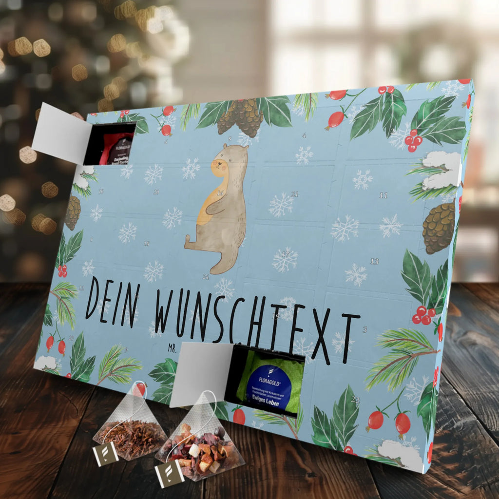 Personalisierter Tee Adventskalender Otter Bauch Personalisierter Tee Adventskalender, Otter, Fischotter, Seeotter, Otter Seeotter See Otter