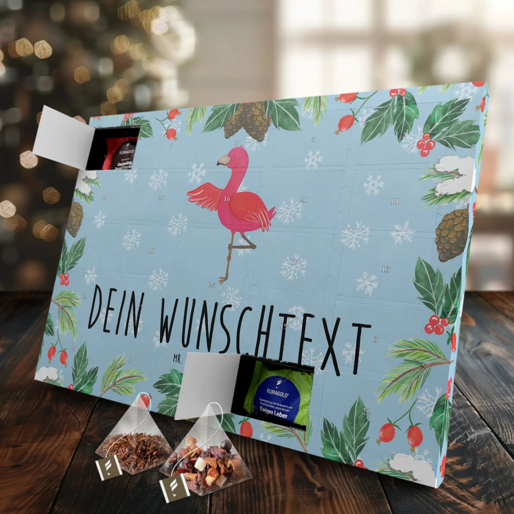 Personalisierter Tee Adventskalender Flamingo Yoga Personalisierter Tee Adventskalender, Flamingo, Vogel, Yoga, Namaste, Achtsamkeit, Yoga-Übung, Entspannung, Ärger, Aufregen, Tiefenentspannung