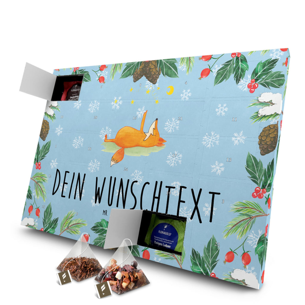 Personalisierter Tee Adventskalender Fuchs Sterne Personalisierter Tee Adventskalender, Fuchs, Füchse, tröstende Worte, Spruch positiv, Spruch schön, Romantik, Always Look on the Bright Side of Life