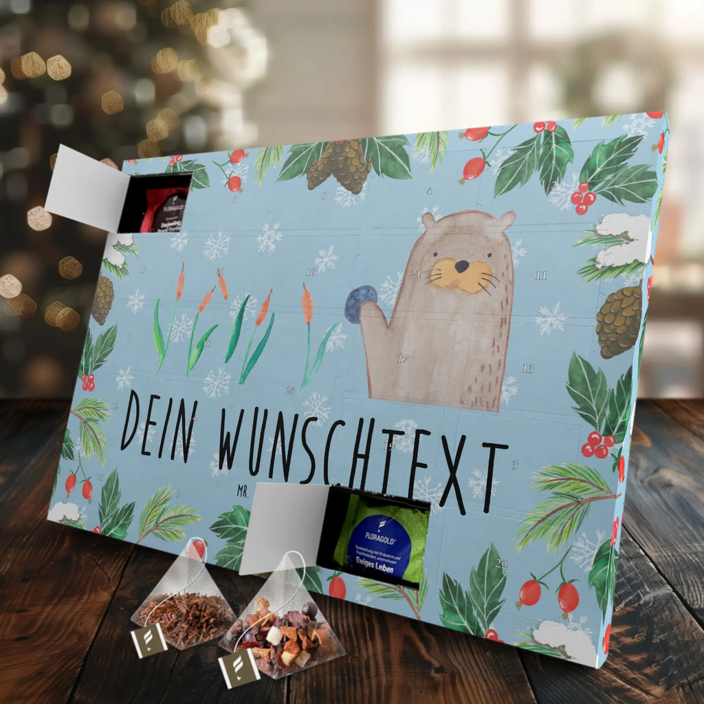 Personalisierter Tee Adventskalender Otter Stein Personalisierter Tee Adventskalender, Otter, Fischotter, Seeotter, Otter Seeotter See Otter