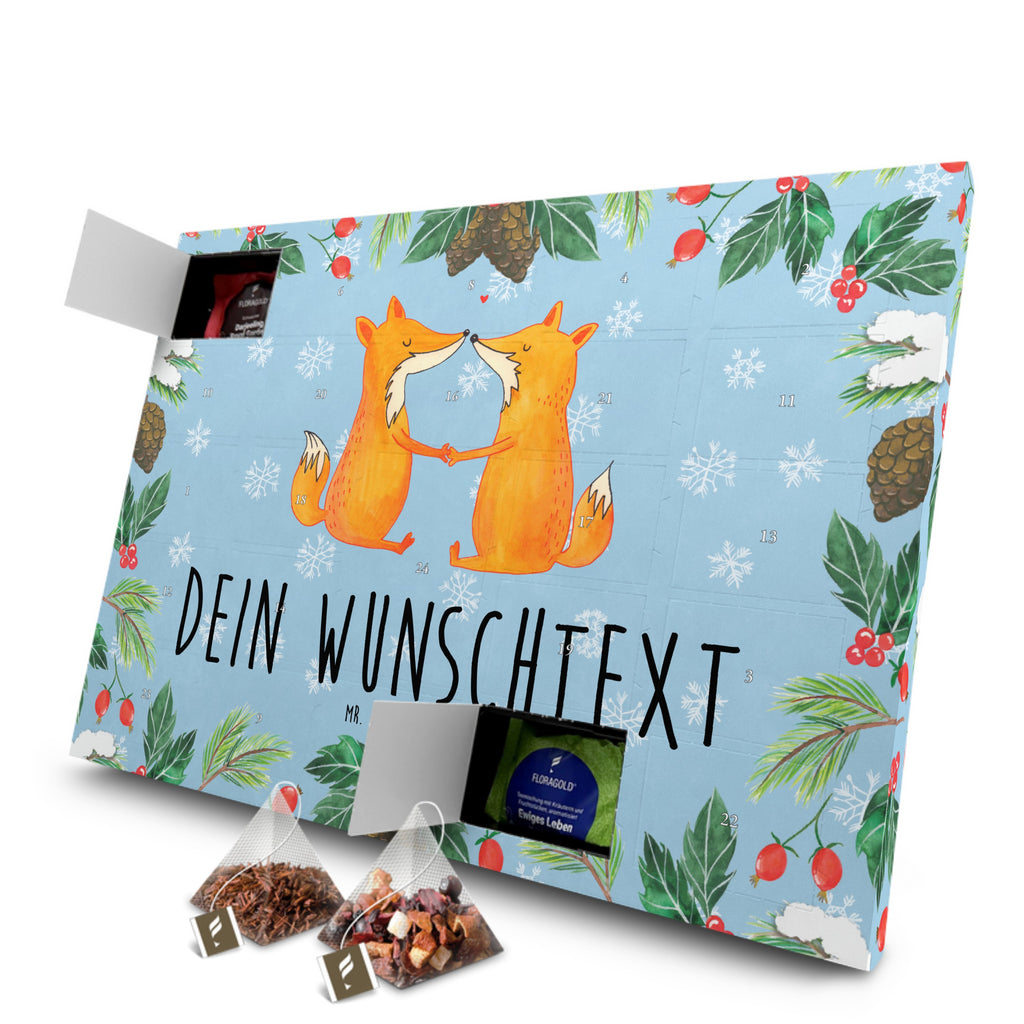 Personalisierter Tee Adventskalender Füchse Liebe Personalisierter Tee Adventskalender, Fuchs, Füchse, Fox, Liebe, Liebespaar, Paar, Partner, Freundin, Freund, Ehe, Verlobte, Ehemann, Ehefrau, Liebesbeweis