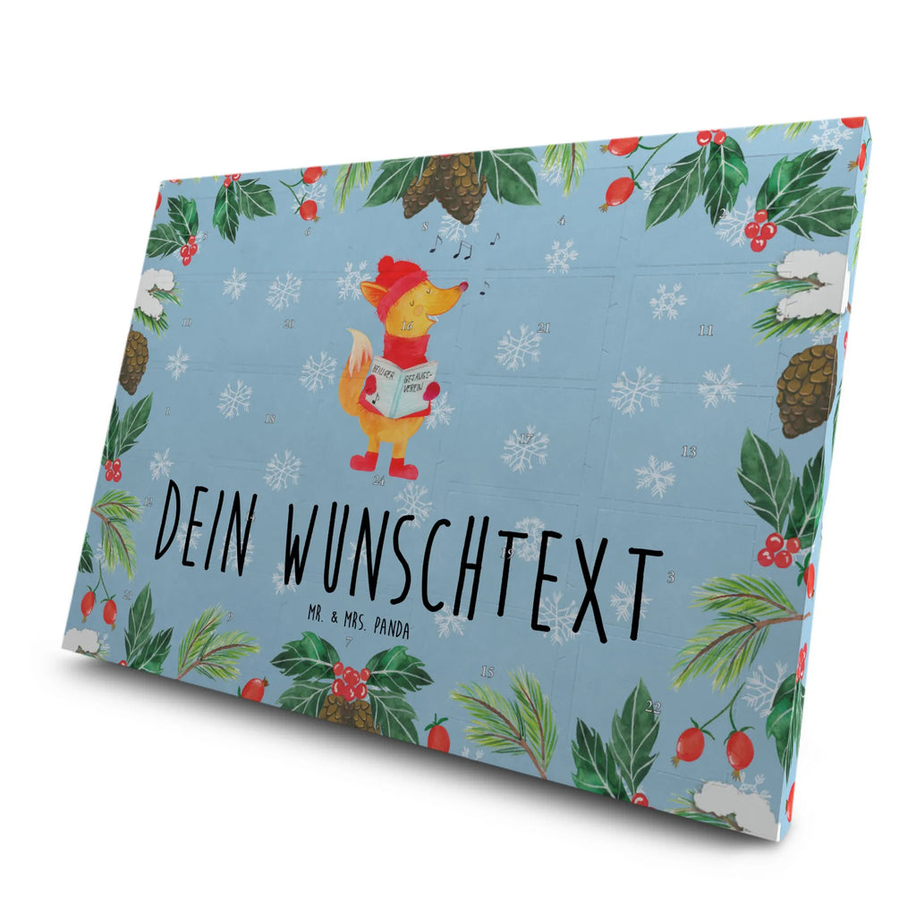 Personalisierter Tee Adventskalender Fuchs Sänger Personalisierter Tee Adventskalender, Winter, Weihnachten, Weihnachtsdeko, Nikolaus, Advent, Heiligabend, Wintermotiv, Fuchs, Füchse, Sänger, Geschenk Sänger, Singen, Weihnachtslieder