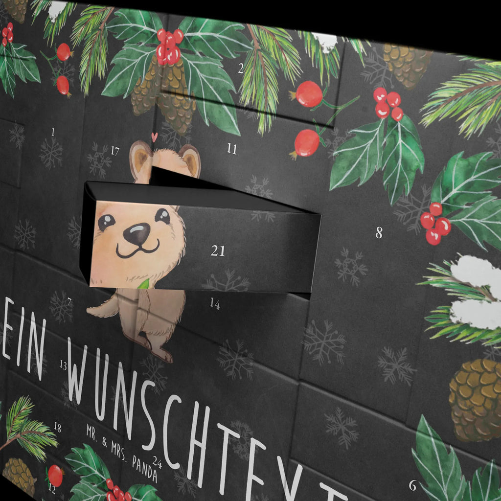 Personalisierter Befüllbarer Adventskalender Quokka Happy Befüllbarer Adventskalender, Adventskalender zum selbst befüllen, Tiermotive, Gute Laune, lustige Sprüche, Tiere, Quokka, Verschieben, Aufschieberitis, Lustiger Spruch, Niedliches Tier, Dinge erledigen