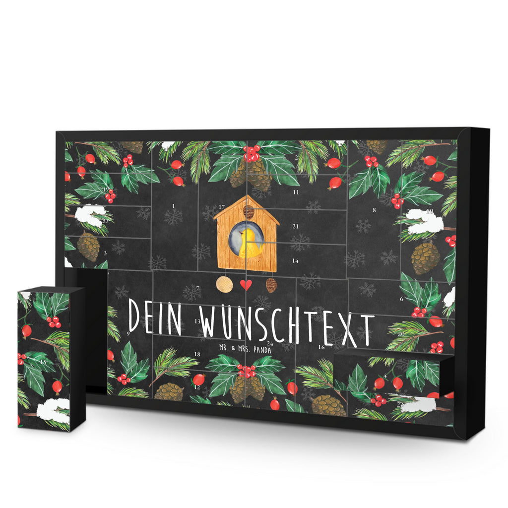 Personalisierter Befüllbarer Adventskalender Vogelhaus Home Befüllbarer Adventskalender, Adventskalender zum selbst befüllen, Tiermotive, Gute Laune, lustige Sprüche, Tiere, Vogelhaus, Vogel, Home sweet Home, Einzug, Umzug, Geschenk, Einzugsgeschenk, Hausbau, Haus