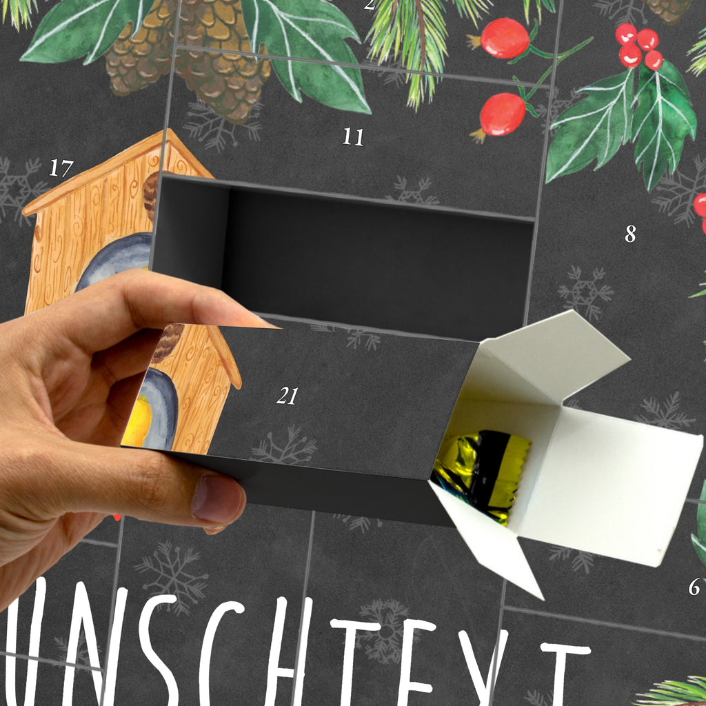 Personalisierter Befüllbarer Adventskalender Vogelhaus Home Befüllbarer Adventskalender, Adventskalender zum selbst befüllen, Tiermotive, Gute Laune, lustige Sprüche, Tiere, Vogelhaus, Vogel, Home sweet Home, Einzug, Umzug, Geschenk, Einzugsgeschenk, Hausbau, Haus