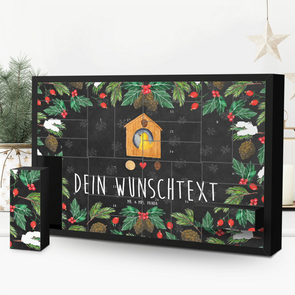 Personalisierter Befüllbarer Adventskalender Vogelhaus Home Befüllbarer Adventskalender, Adventskalender zum selbst befüllen, Tiermotive, Gute Laune, lustige Sprüche, Tiere, Vogelhaus, Vogel, Home sweet Home, Einzug, Umzug, Geschenk, Einzugsgeschenk, Hausbau, Haus