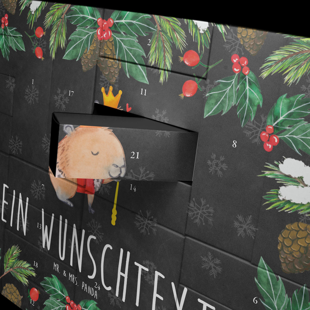 Personalisierter Befüllbarer Adventskalender Capybara König Befüllbarer Adventskalender, Adventskalender zum selbst befüllen, Tiermotive, Gute Laune, lustige Sprüche, Tiere, Capybara, König