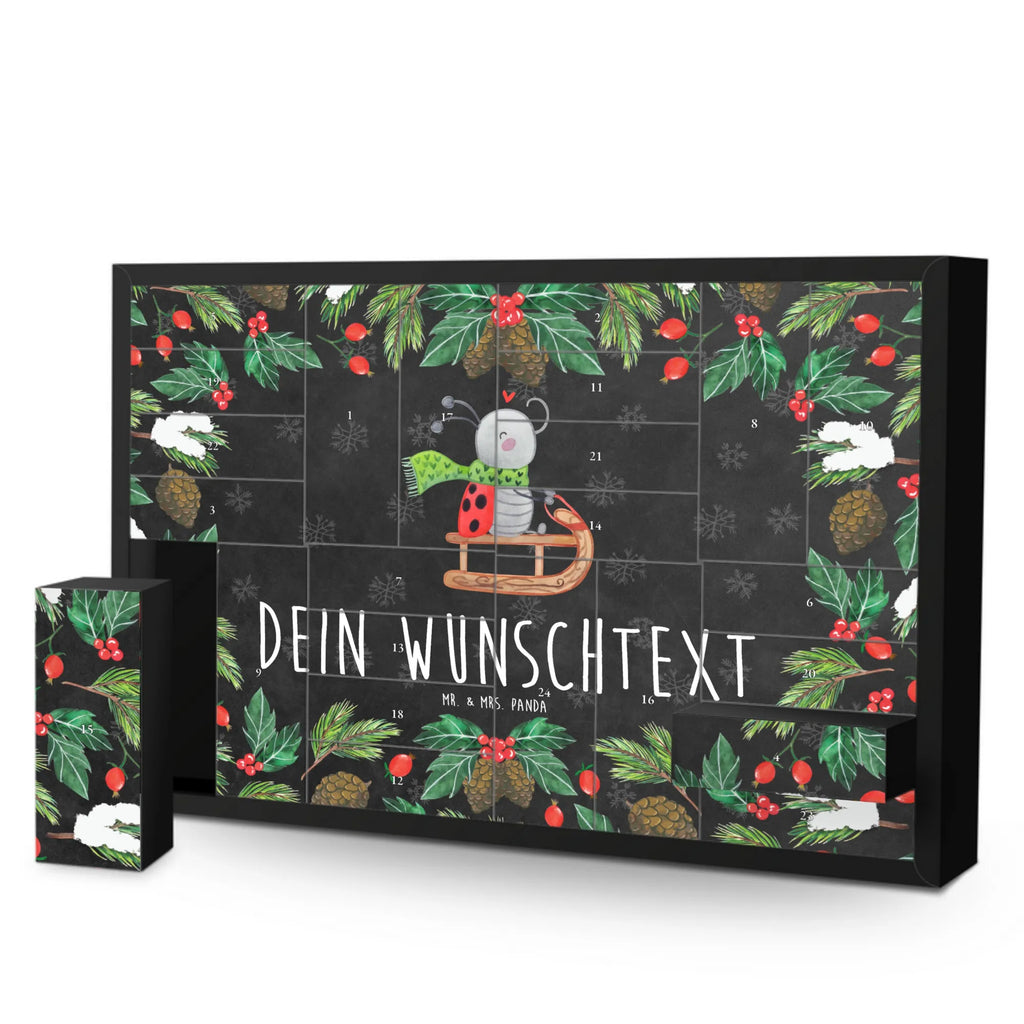 Personalisierter Befüllbarer Adventskalender Smörle Rodeln Befüllbarer Adventskalender, Adventskalender zum selbst befüllen, Winter, Weihnachten, Weihnachtsdeko, Nikolaus, Advent, Heiligabend, Wintermotiv, Schlittenfahren, Smörle, Marzipan