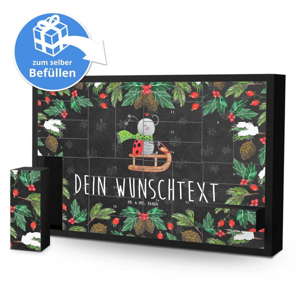 Personalisierter Befüllbarer Adventskalender Smörle Rodeln Befüllbarer Adventskalender, Adventskalender zum selbst befüllen, Winter, Weihnachten, Weihnachtsdeko, Nikolaus, Advent, Heiligabend, Wintermotiv, Schlittenfahren, Smörle, Marzipan