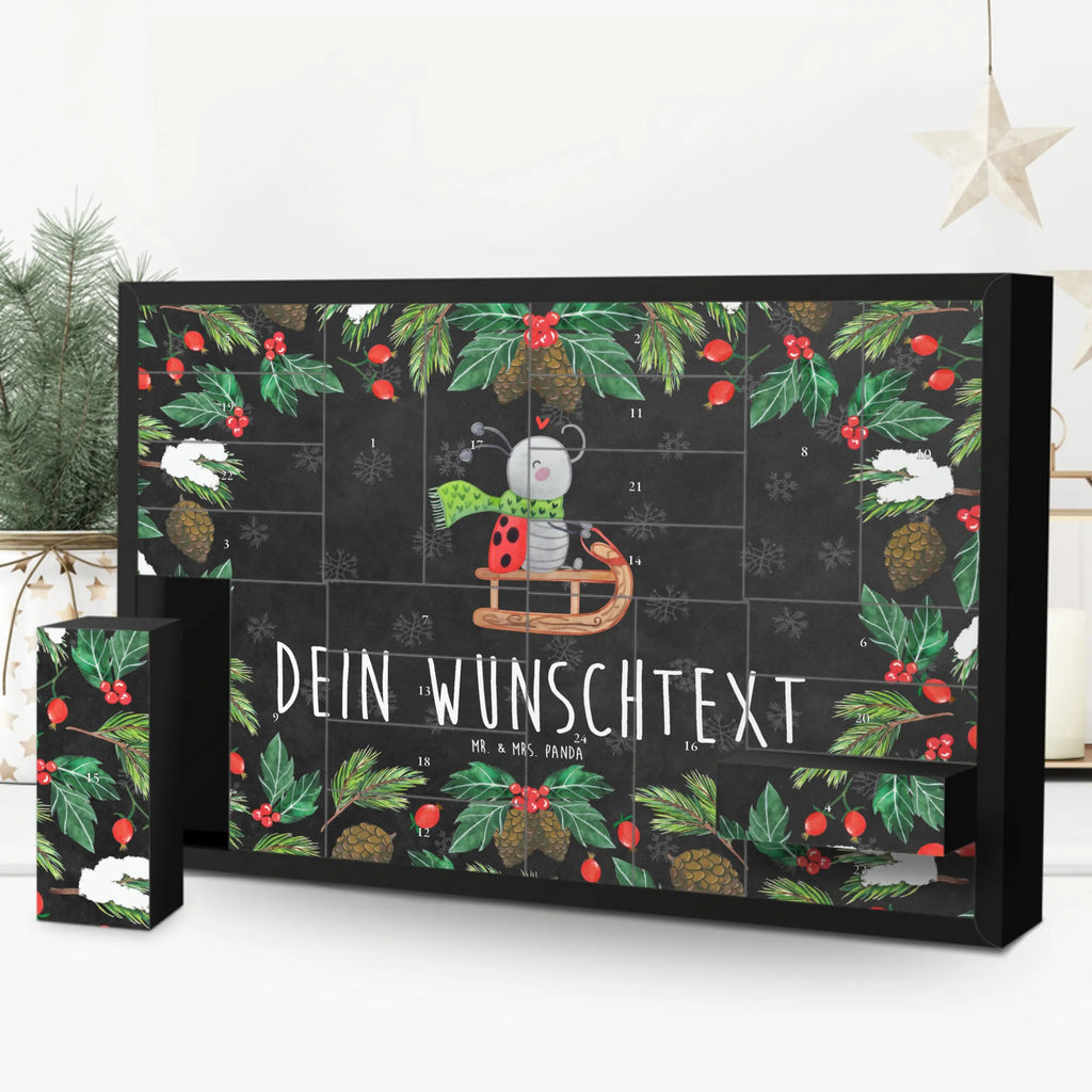 Personalisierter Befüllbarer Adventskalender Smörle Rodeln Befüllbarer Adventskalender, Adventskalender zum selbst befüllen, Winter, Weihnachten, Weihnachtsdeko, Nikolaus, Advent, Heiligabend, Wintermotiv, Schlittenfahren, Smörle, Marzipan