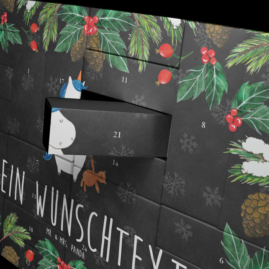 Personalisierter Befüllbarer Adventskalender Einhorn Teddy Befüllbarer Adventskalender, Adventskalender zum selbst befüllen, Einhorn, Einhörner, Einhorn Deko, Pegasus, Unicorn, schlafen, gute Nacht, Single, Bett, Träumen, Freundin, Singleleben