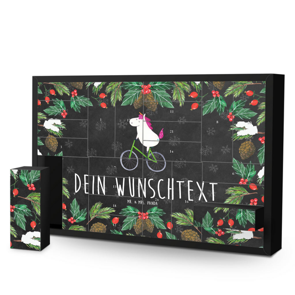 Personalisierter Befüllbarer Adventskalender Einhorn Radfahrer Befüllbarer Adventskalender, Adventskalender zum selbst befüllen, Einhorn, Einhörner, Einhorn Deko, Pegasus, Unicorn, Radfahren, Radfahrer, Rad, Bike, Feenstaub, Konfetti, Luxusproblem, Kummer, Liebeskummer