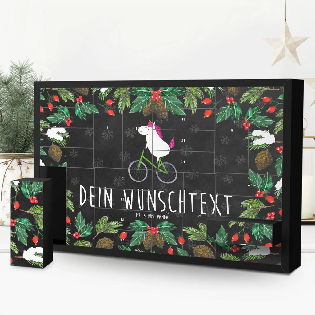 Personalisierter Befüllbarer Adventskalender Einhorn Radfahrer Befüllbarer Adventskalender, Adventskalender zum selbst befüllen, Einhorn, Einhörner, Einhorn Deko, Unicorn, Radfahren, Radfahrer, Rad, Bike, Feenstaub, Konfetti, Luxusproblem, Kummer, Liebeskummer