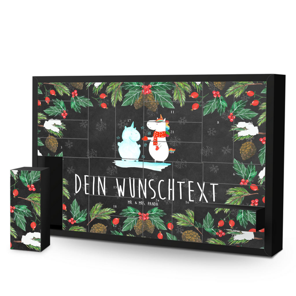 Personalisierter Befüllbarer Adventskalender Einhorn Schneemann Befüllbarer Adventskalender, Adventskalender zum selbst befüllen, Einhorn, Einhörner, Einhorn Deko, Pegasus, Unicorn, Schneemann, Winter, Schnee, Kuchen, Weihnachten, kalt, Mütze, Handschuhe, X-Mas