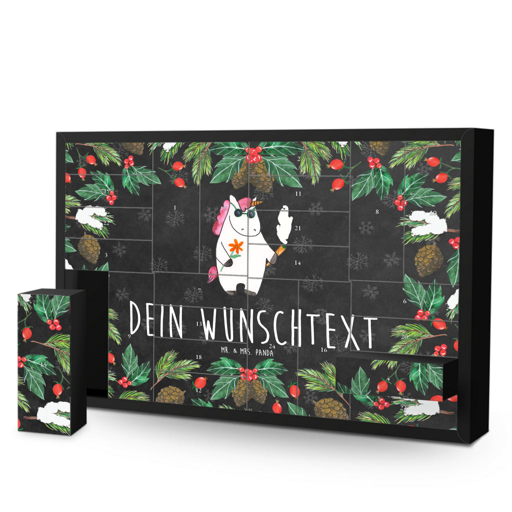 Personalisierter Befüllbarer Adventskalender Einhorn Woodstock Befüllbarer Adventskalender, Adventskalender zum selbst befüllen, Einhorn, Einhörner, Einhorn Deko, Pegasus, Unicorn, Kiffen, Joint, Zigarette, Alkohol, Party, Spaß. lustig, witzig, Woodstock