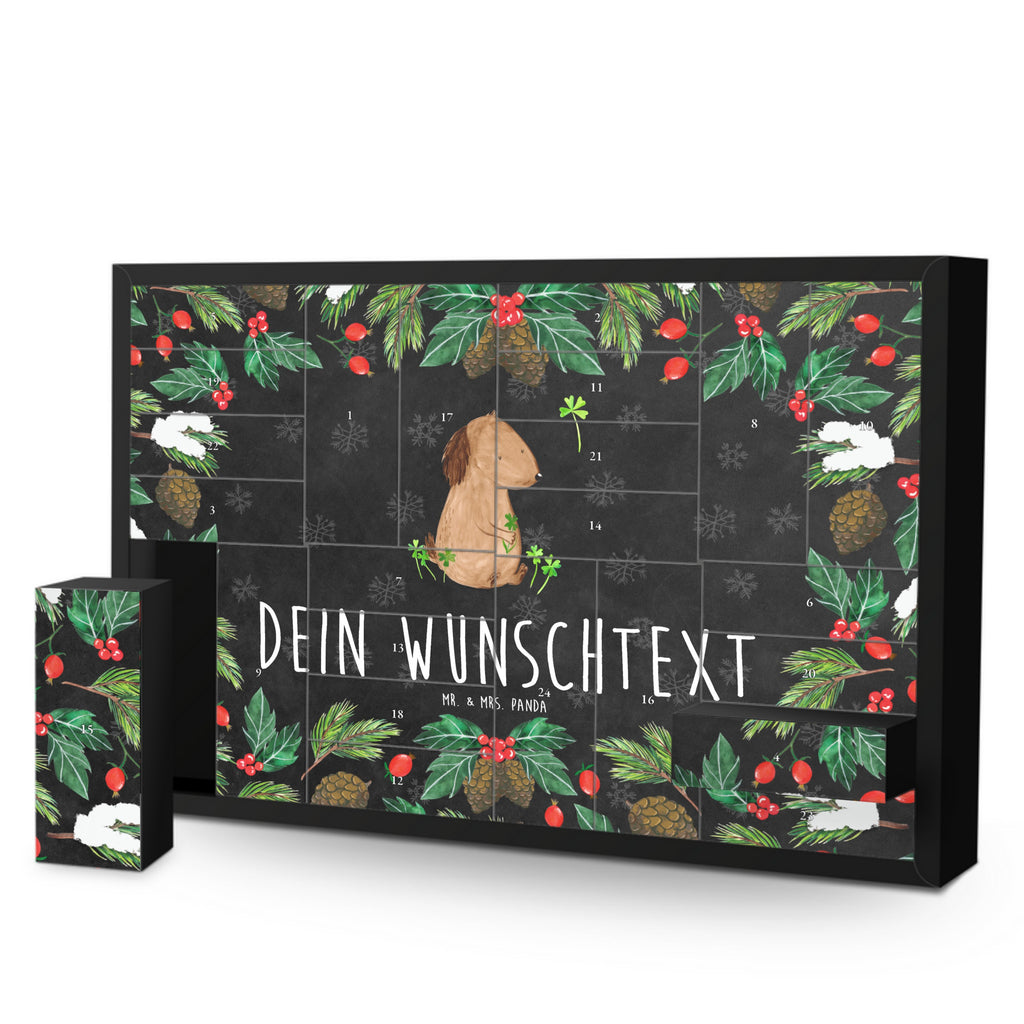 Personalisierter Befüllbarer Adventskalender Hund Kleeblatt Befüllbarer Adventskalender, Adventskalender zum selbst befüllen, Hund, Hundemotiv, Haustier, Hunderasse, Tierliebhaber, Hundebesitzer, Sprüche, Kleeblatt, Glück, Tagträume, Motivation, Neuanfang, Geschenk, Glücksbringer, Selbstliebe, Achtsamkeit