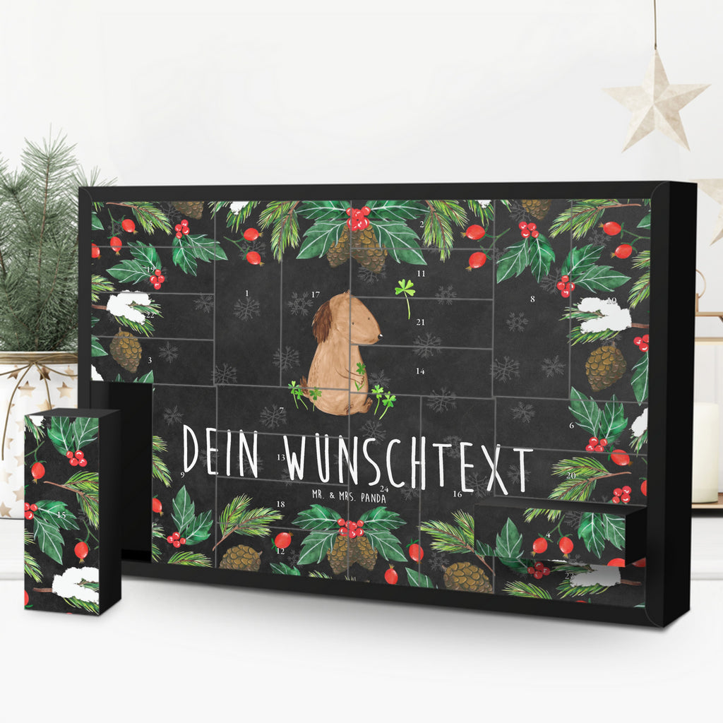 Personalisierter Befüllbarer Adventskalender Hund Kleeblatt Befüllbarer Adventskalender, Adventskalender zum selbst befüllen, Hund, Hundemotiv, Haustier, Hunderasse, Tierliebhaber, Hundebesitzer, Sprüche, Kleeblatt, Glück, Tagträume, Motivation, Neuanfang, Geschenk, Glücksbringer, Selbstliebe, Achtsamkeit