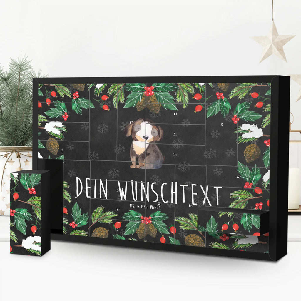 Personalisierter Befüllbarer Adventskalender Hund Entspannen Befüllbarer Adventskalender, Adventskalender zum selbst befüllen, Hund, Hundemotiv, Haustier, Hunderasse, Tierliebhaber, Hundebesitzer, Sprüche, schwarzer Hund, Hundeliebe, Liebe, Hundeglück