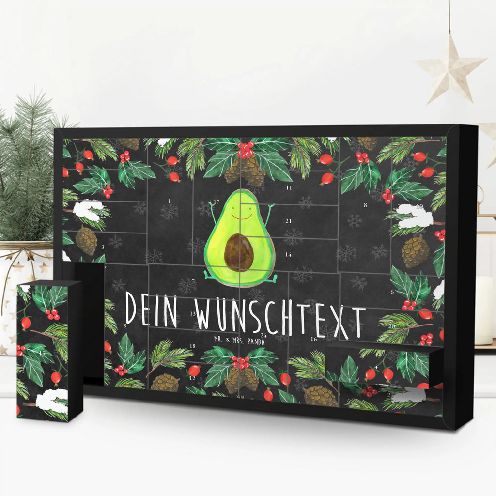 Personalisierter Befüllbarer Adventskalender Avocado Glücklich Befüllbarer Adventskalender, Adventskalender zum selbst befüllen, Avocado, Veggie, Vegan, Gesund, Chaos