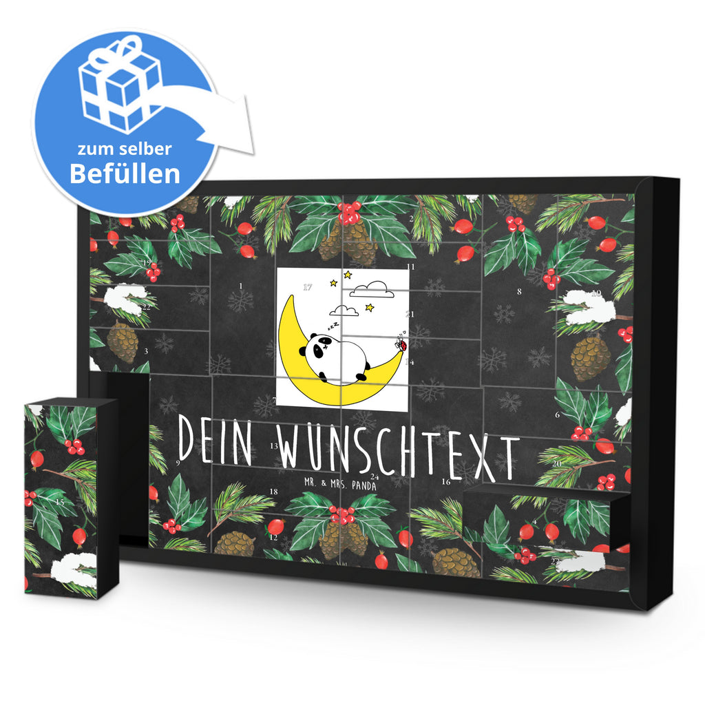 Personalisierter Befüllbarer Adventskalender Panda Easy Befüllbarer Adventskalender, Adventskalender zum selbst befüllen