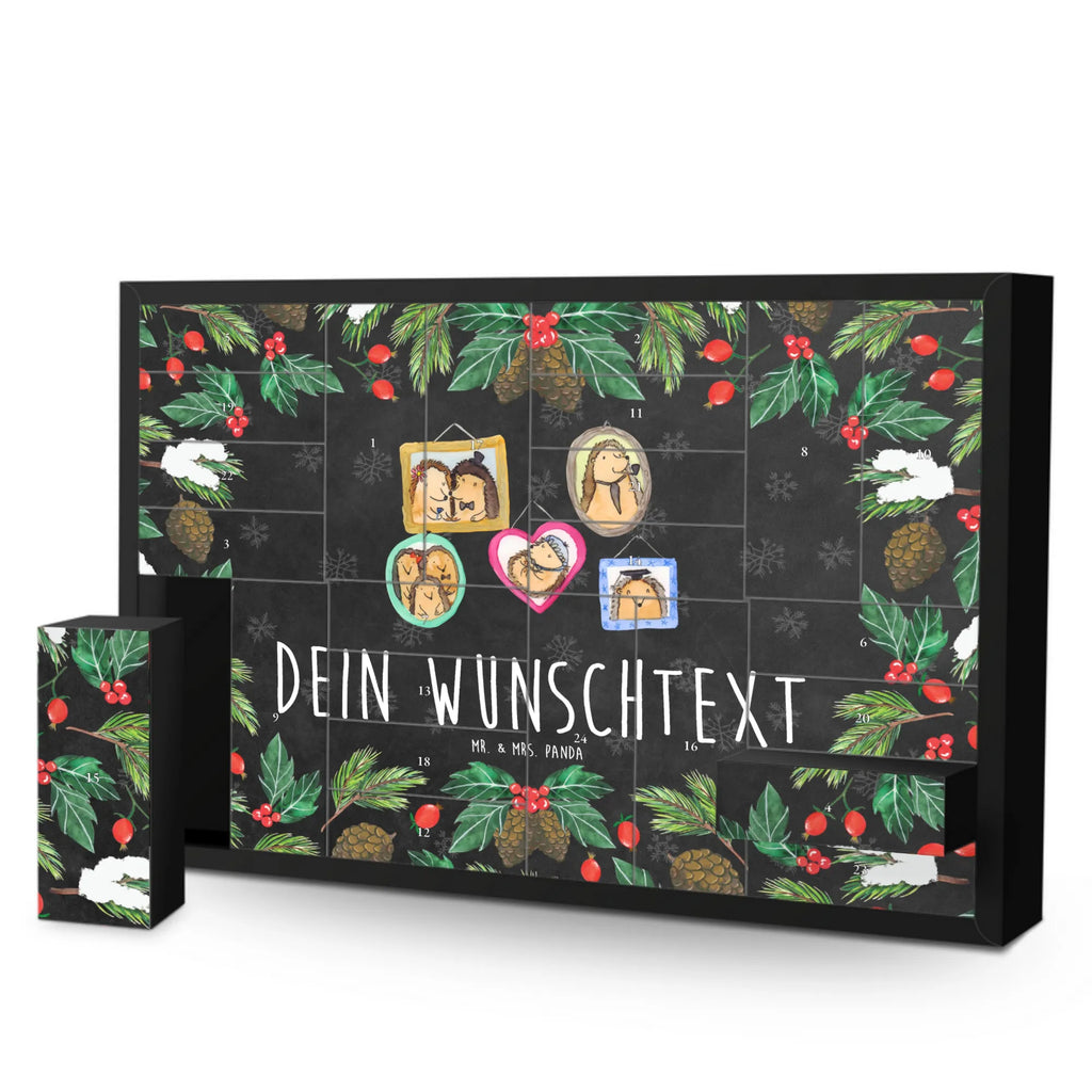 Personalisierter Befüllbarer Adventskalender Igel Familie Befüllbarer Adventskalender, Adventskalender zum selbst befüllen, Familie, Vatertag, Muttertag, Bruder, Schwester, Mama, Papa, Oma, Opa, Liebe, Igel, Bilder, Zusammenhalt, Glück