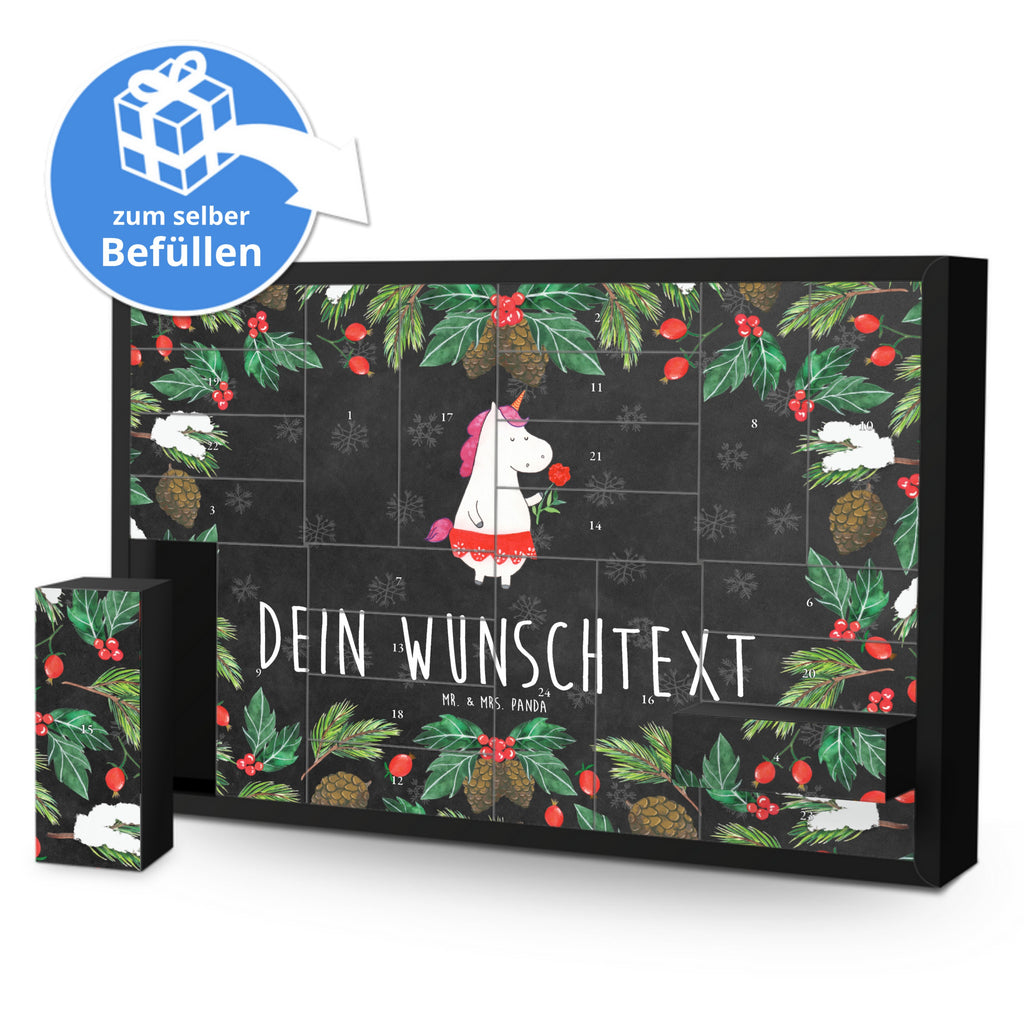 Personalisierter Befüllbarer Adventskalender Einhorn Dame Befüllbarer Adventskalender, Adventskalender zum selbst befüllen, Einhorn, Einhörner, Einhorn Deko, Pegasus, Unicorn, Dame, Lady, feine Dame, Freundin, Frau, Bachelor, Bachelorette, Abfuhr, Schluss machen, Trennung