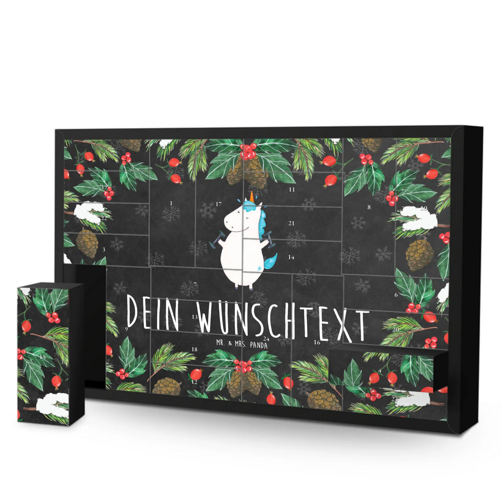 Personalisierter Befüllbarer Adventskalender Einhorn Fitness Befüllbarer Adventskalender, Adventskalender zum selbst befüllen, Einhorn, Einhörner, Einhorn Deko, Unicorn, Gym, Fitness, Fitnessstudio, Diät, Abnehmen, Sport, Pumpen, Geräte, Sixpack