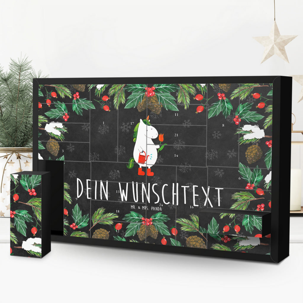 Personalisierter Befüllbarer Adventskalender Einhorn Gärtner Befüllbarer Adventskalender, Adventskalender zum selbst befüllen, Einhorn, Einhörner, Einhorn Deko, Pegasus, Unicorn, Luftballon, Gießkanne, Giesskanne, Lebenslust, Freude, Blume, Freundin, Garten, Stiefel