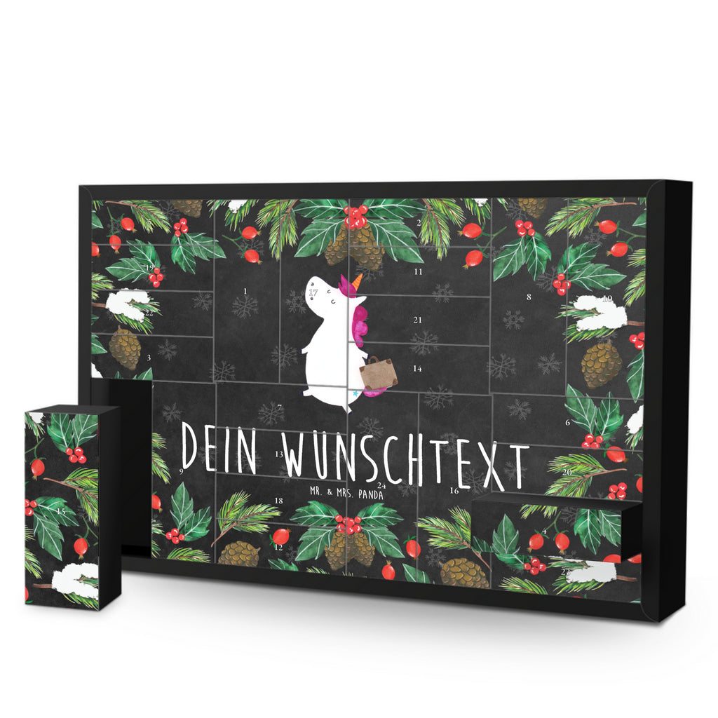 Personalisierter Befüllbarer Adventskalender Einhorn Koffer Befüllbarer Adventskalender, Adventskalender zum selbst befüllen, Einhorn, Einhörner, Einhorn Deko, Pegasus, Unicorn, unicorn, Koffer, Verreisen, Reise, Gepäck, Abenteuer, Erwachsen, Kind, albern, Spaß, lustig, witzig