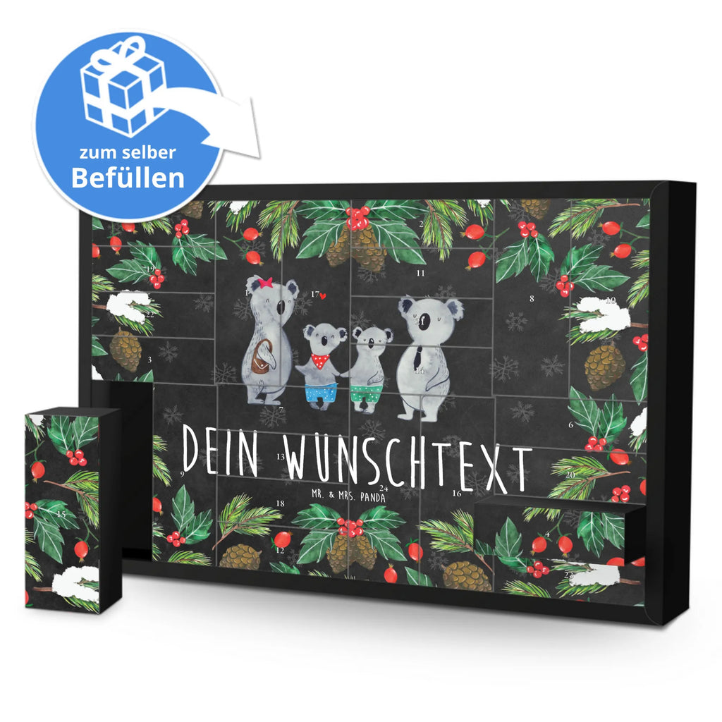 Personalisierter Befüllbarer Adventskalender Koala Familie zwei Befüllbarer Adventskalender, Adventskalender zum selbst befüllen, Familie, Vatertag, Muttertag, Bruder, Schwester, Mama, Papa, Oma, Opa, Koala, Koalabär, beste Familie, Familienzeit, Familienleben, Koalafamilie, Lieblingsfamilie