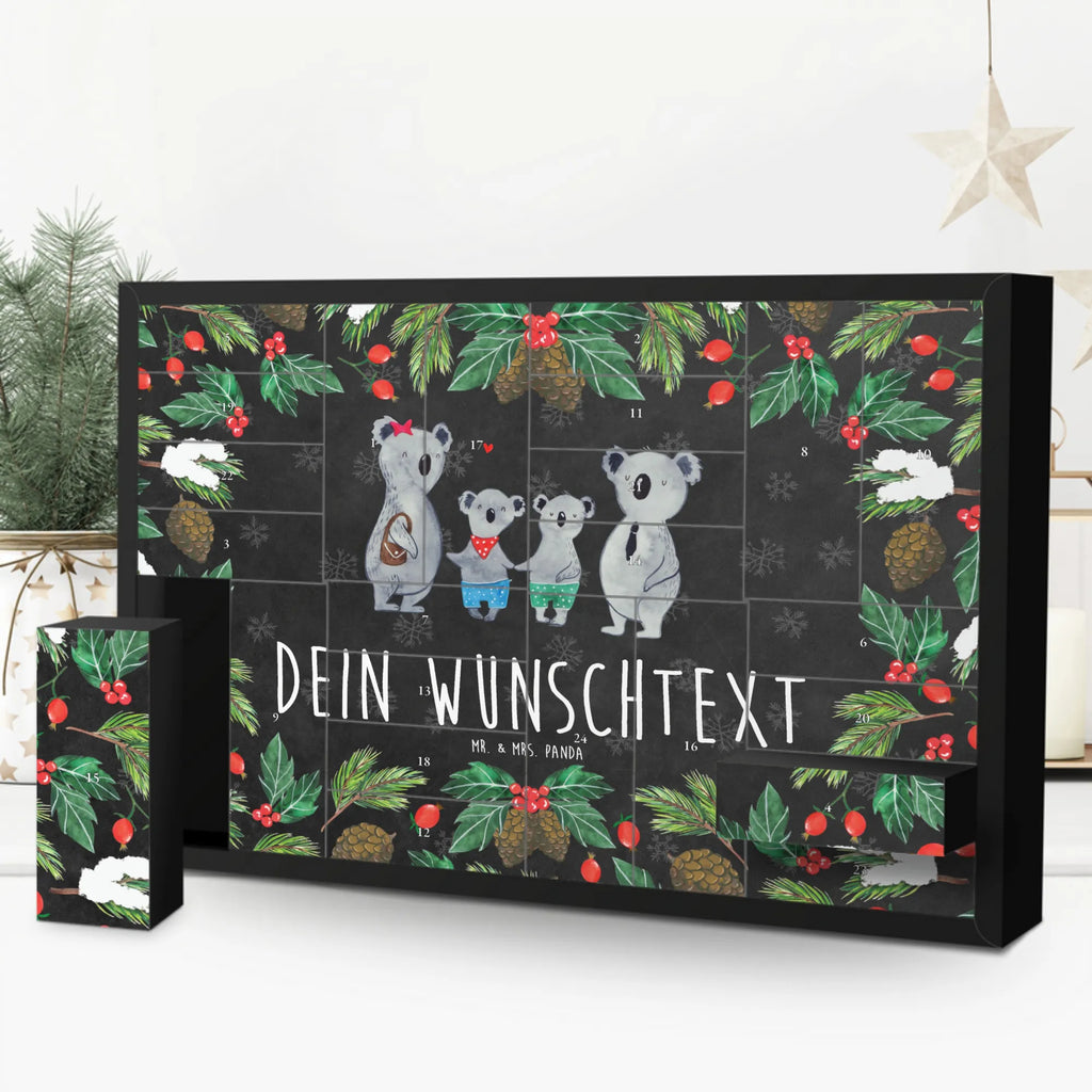 Personalisierter Befüllbarer Adventskalender Koala Familie zwei Befüllbarer Adventskalender, Adventskalender zum selbst befüllen, Familie, Vatertag, Muttertag, Bruder, Schwester, Mama, Papa, Oma, Opa, Koala, Koalabär, beste Familie, Familienzeit, Familienleben, Koalafamilie, Lieblingsfamilie