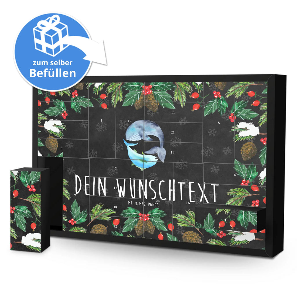 Personalisierter Befüllbarer Adventskalender Walfisch Thunfisch Befüllbarer Adventskalender, Adventskalender zum selbst befüllen, Tiermotive, Gute Laune, lustige Sprüche, Tiere, Wal, Wahl, Tunfisch, Wortwitz lustig, Spruch lustig, Flachwitz, Witz, Spruch des Tages, Flachwitz Geschenk