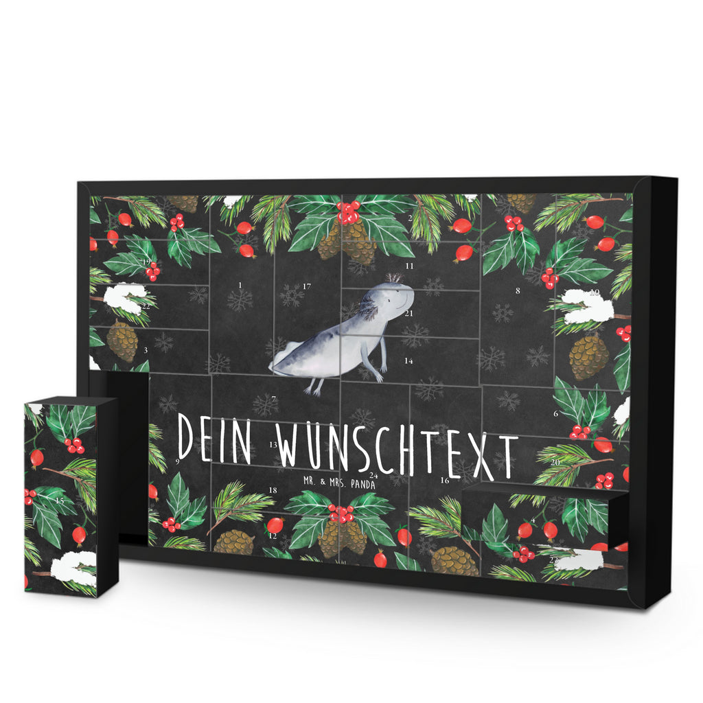 Personalisierter Befüllbarer Adventskalender Axolotl Schwimmen Befüllbarer Adventskalender, Adventskalender zum selbst befüllen, Axolotl, Molch, Axolot, Schwanzlurch, Lurch, Lurche, Problem, Probleme, Lösungen, Motivation