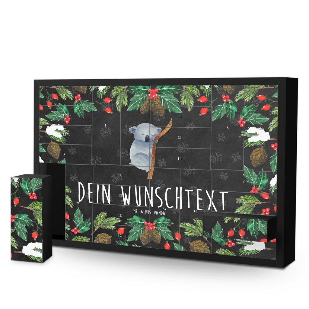 Personalisierter Befüllbarer Adventskalender Koalabär Befüllbarer Adventskalender, Adventskalender zum selbst befüllen, Tiermotive, Gute Laune, lustige Sprüche, Tiere, Koala, träumen, Traum, schlafen, Schlafzimmer, Traumland, Bär, Koalabär