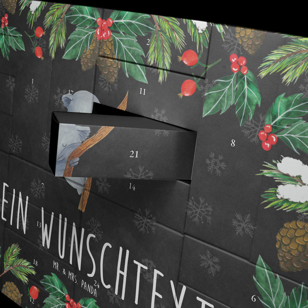 Personalisierter Befüllbarer Adventskalender Koalabär Befüllbarer Adventskalender, Adventskalender zum selbst befüllen, Tiermotive, Gute Laune, lustige Sprüche, Tiere, Koala, träumen, Traum, schlafen, Schlafzimmer, Traumland, Bär, Koalabär