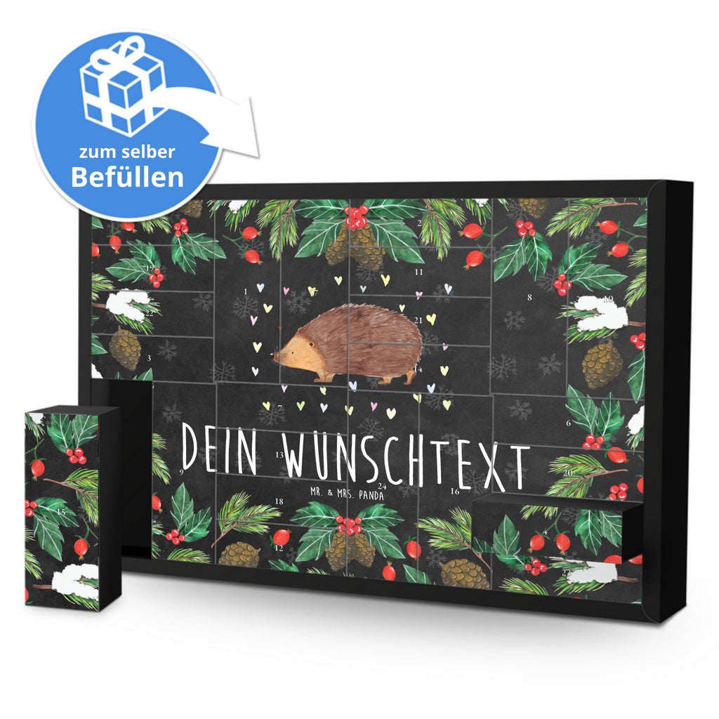 Personalisierter Befüllbarer Adventskalender Igel Herzen Befüllbarer Adventskalender, Adventskalender zum selbst befüllen, Tiermotive, Gute Laune, lustige Sprüche, Tiere, Liebe, Herz, Herzen, Igel, Vertrauen, Kuss, Leben