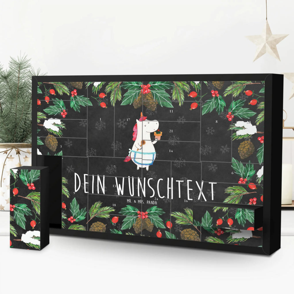 Personalisierter Befüllbarer Adventskalender Einhorn Küche Befüllbarer Adventskalender, Adventskalender zum selbst befüllen, Einhorn, Einhörner, Einhorn Deko, Pegasus, Unicorn, backen, Muffin, Motivation, Träumer, träumen, Bäckerin, Hobbykoch, Koch, Torte, Kuchen