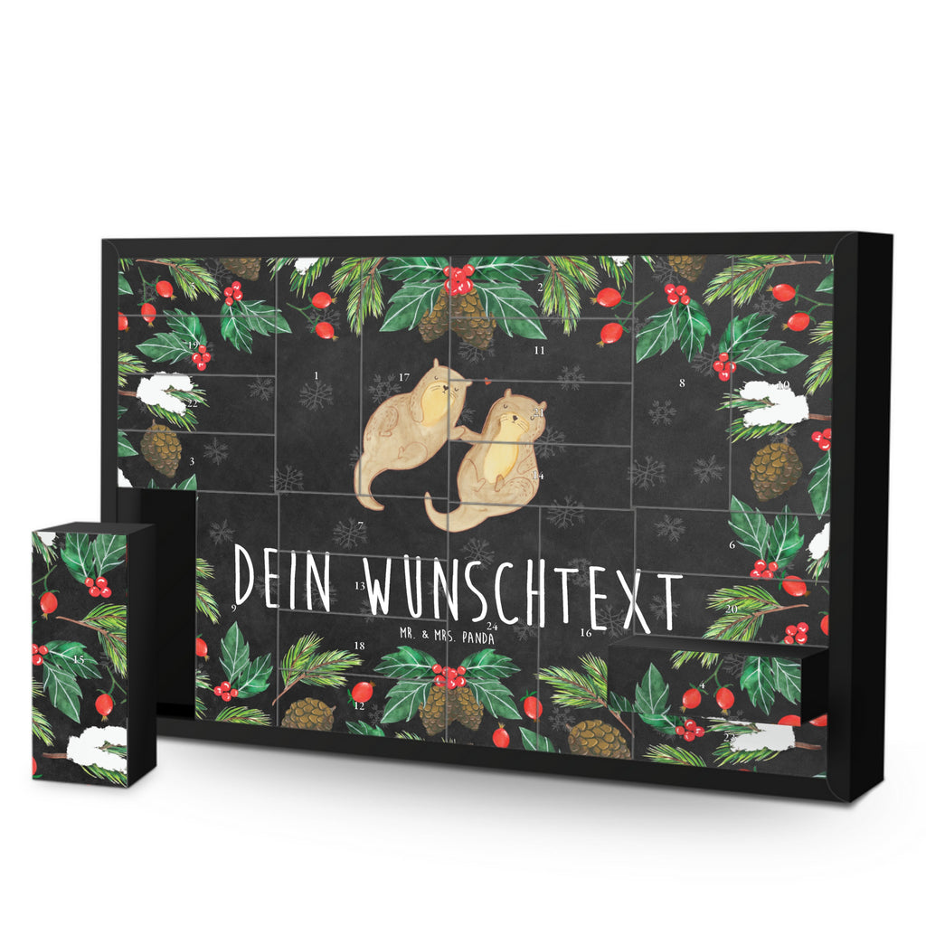 Personalisierter Befüllbarer Adventskalender Otter Hände halten Befüllbarer Adventskalender, Adventskalender zum selbst befüllen, Otter, Fischotter, Seeotter, Otter Seeotter See Otter