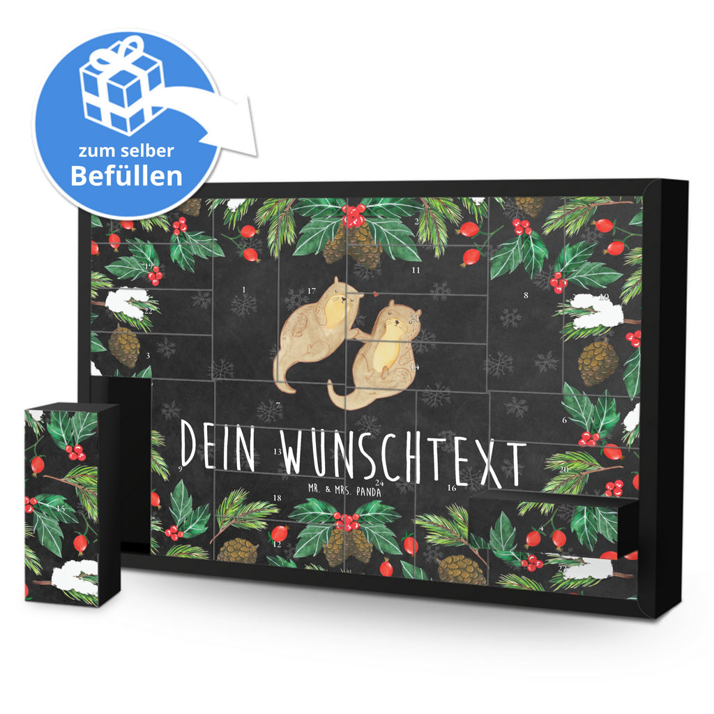 Personalisierter Befüllbarer Adventskalender Otter Hände halten Befüllbarer Adventskalender, Adventskalender zum selbst befüllen, Otter, Fischotter, Seeotter, Otter Seeotter See Otter